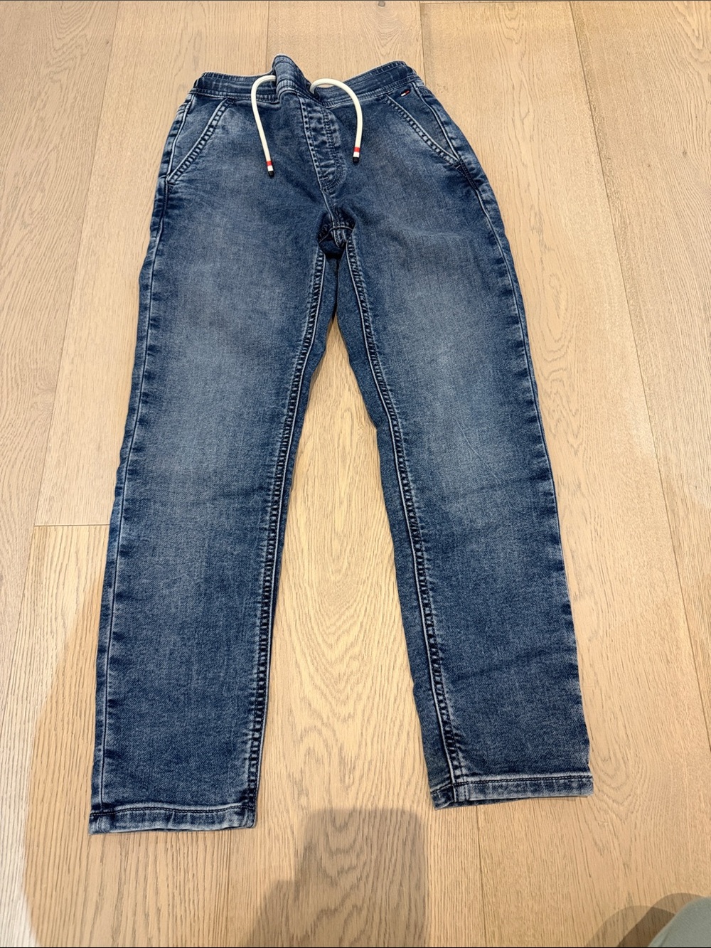 Tommy Hilfiger Slim Denim Jogger Pants with Drawstring Waist - Deep Blue